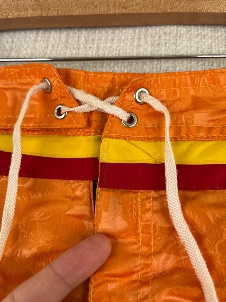 Vintage Roxy Board Shorts Womens 100% Nylon Y2K Orange Surf Beach 2" Inseam USA - Image 3 of 4