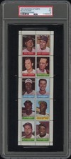1964 Bazooka Stamps Complete Panel #2 Willie Mays Frank Robinson PSA 5
