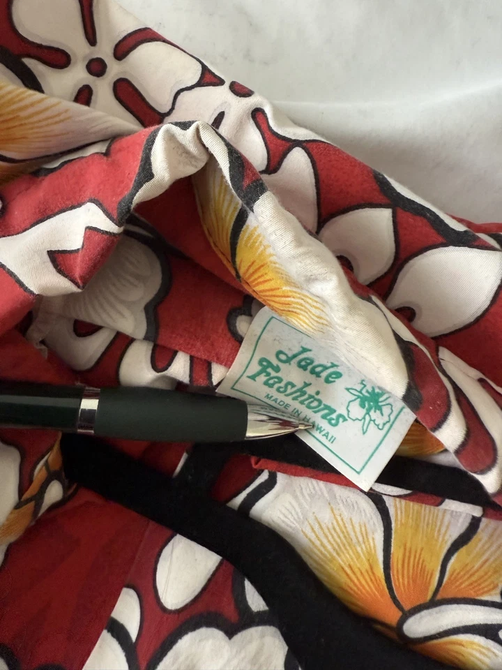 Мужская нефритовая модная гавайская рубашка с коротким рукавом 4XL хлопок красный цветочный узор - Изображение 2 из 4