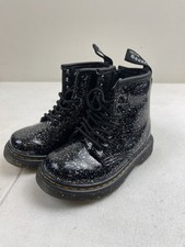 Dr. Martens Black Sparkle 1460 Combat Boots Kid Size 7