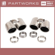 2x Endrohre Auspuff für PORSCHE 997 Carrera bis -'08 Sportauspuff EDELSTAHL