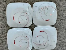 Corelle Vitrelle Splendor 9" Square Luncheon Salad Plates Set of 4