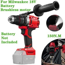 For Milwaukee 18V Battery Brushless Cordless Impact Hammer Drill Screwdriver New