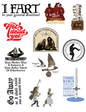 Monty Python 70s Movie Stickers