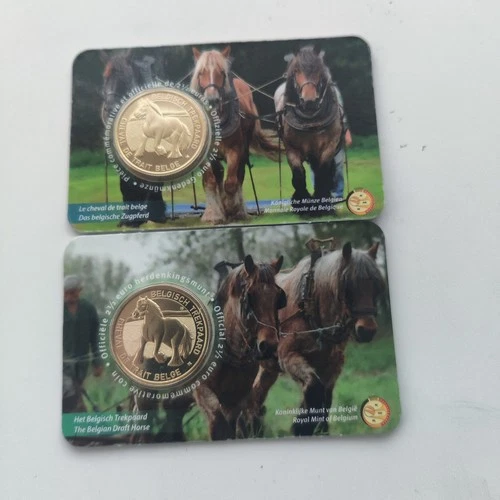 2x2.5 Euro Coincard Belgium 2026 The Belgian Draft Horse NL-FR Version