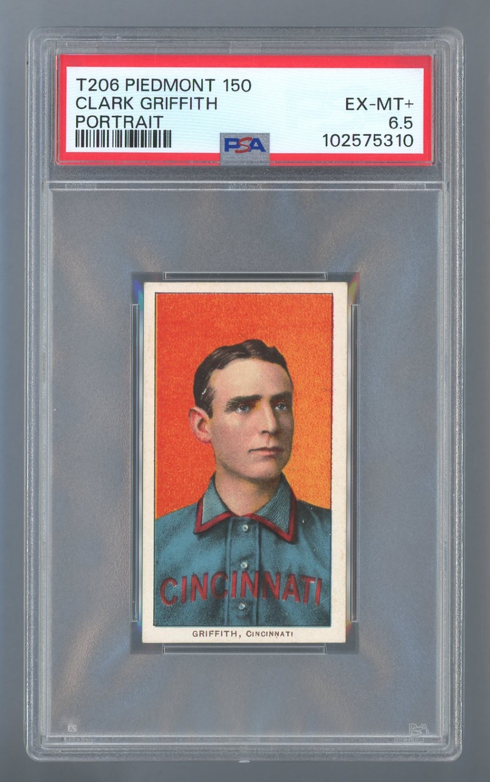 1909-1911 T206 Sweet Caporal "Clark Griffith" (Portrait) PSA 6.5 EX-MT+ #1025753