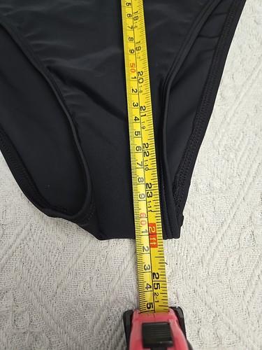 One-Piece Swimsuit Black Cutouts In Cleavage Low Back Sz M Classic Sexy NWT - Picture 6 of 9