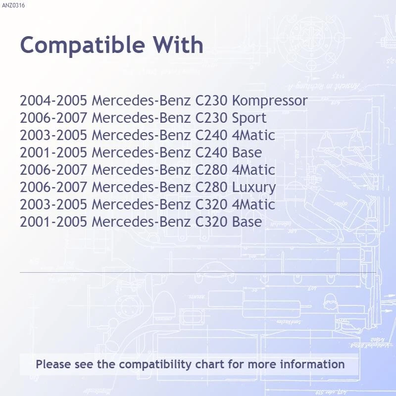 Chrome Clear Lens Projector Headlight Set for 2001-2005 Mercedes-Benz C240 - Image 3 of 3