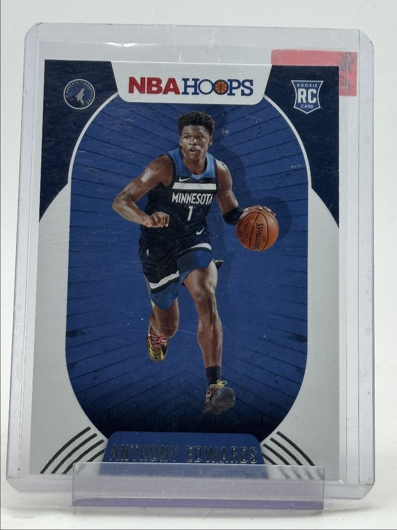 ANTHONY EDWARDS 2020-21 NBA HOOPS ROOKIE BASKETBALL TIMBERWOLVES RC Q5290