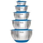 Viking 10 Piece Stainless Steel Mixing Bowl Set With Bpa Free Lids And Non Sl...