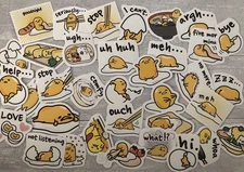 Cute Kawaii Gudetama 35 pc MATTE Journaling Scrapbooking Stickers Flakes