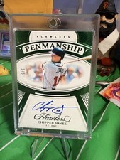 2020 Panini Flawless - Flawless Moments Chipper Jones #FM-3 Ruby /10 (AU)