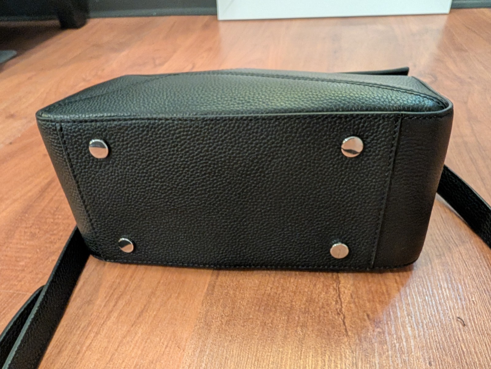 Quince handbag black leather patchwork crossbody … - image 7