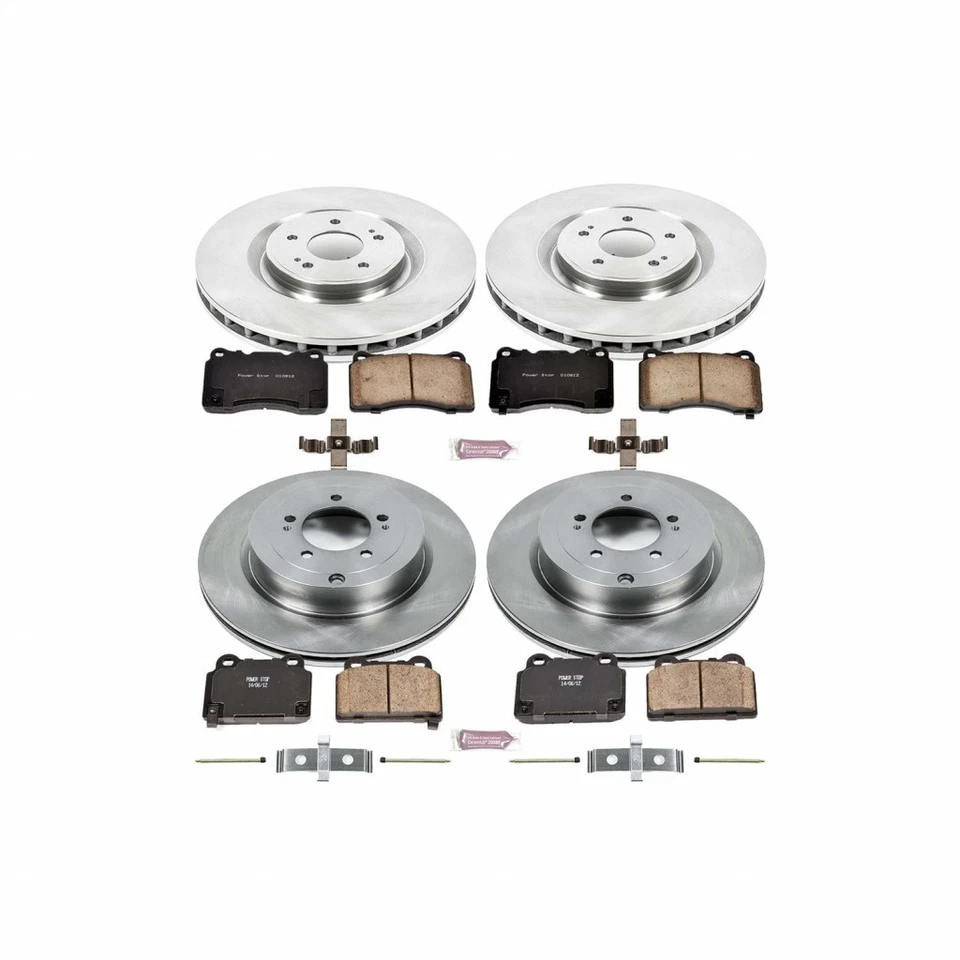 Power Stop Brake Kit For Mitsubishi Lancer 2008-2015 Front & Rear Autospecialty - Image 2 of 4