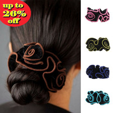Velvet Hair Scrunchies Spanish Rose Flower Hair Scrunchie Hair accessory Elastic