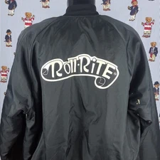 BMR Sports wear black & white spell out quilt lined 2XL full snap trucker jacket