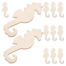 24PCS Wood Seahorse Cutout for Crafts, Unfinished Wooden Pieces for Painting,
