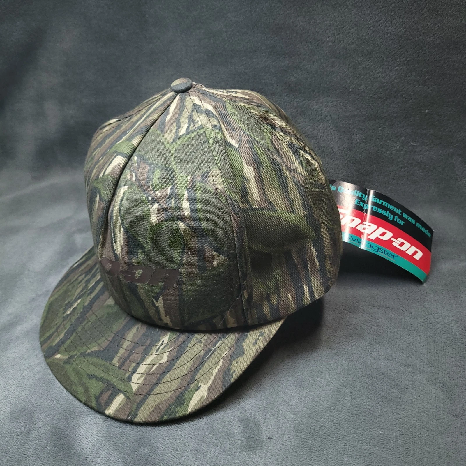 Vtg 90s Snap-On Tools RealTree Hardwoods Camouflage Snapback Hat Cap Swingster