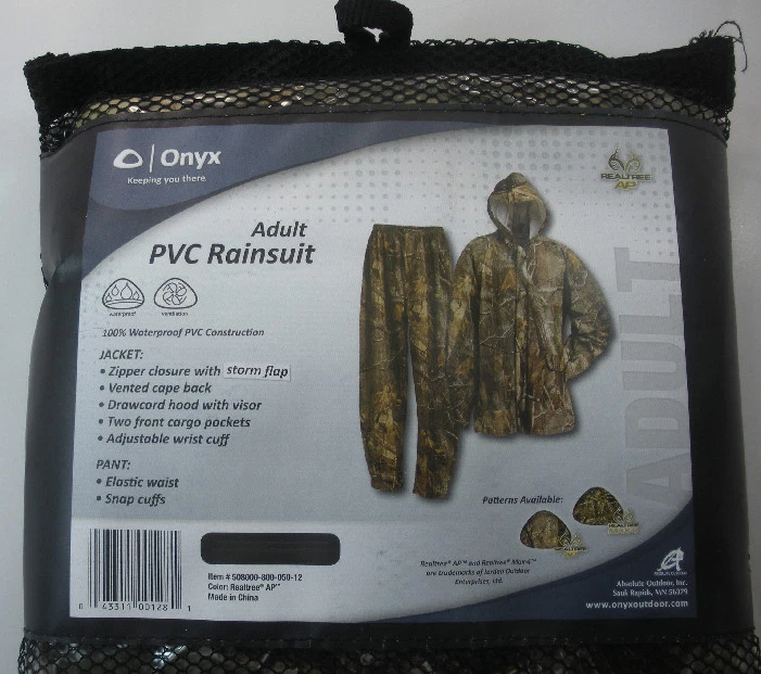 Onyx 9030RAP06 PVC Realtree Camo Rainsuit 2XLarge - Image 2 of 2