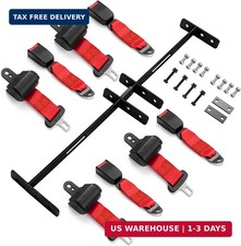 Golf Cart Seat Belts Bracket Kit 42" Long- Universal Fit for EZGO TXT, Club Car