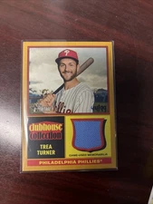 Trea Turner 2025 Topps Heritage High Number Gold Clubhouse Collection Relic /99