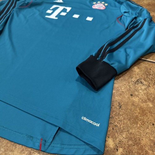 Seltenes Bayern München 2013-2014 Torwart Fußball Trikot Größe M Herren blau - Bild 3 von 9