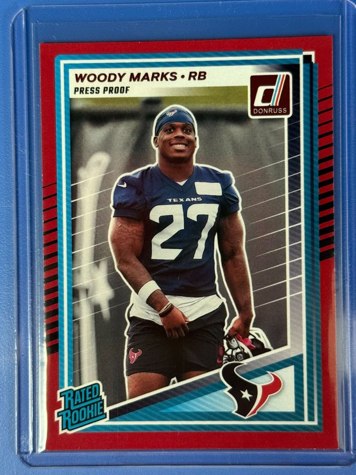2025 Panini Donruss - Woody Marks #377 Red Press Proof (RC) Houston Texans
