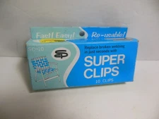 Super Clips Webbing Repair Lawn Chair Set of 10 Stone City SC-10 NEW IN BOX