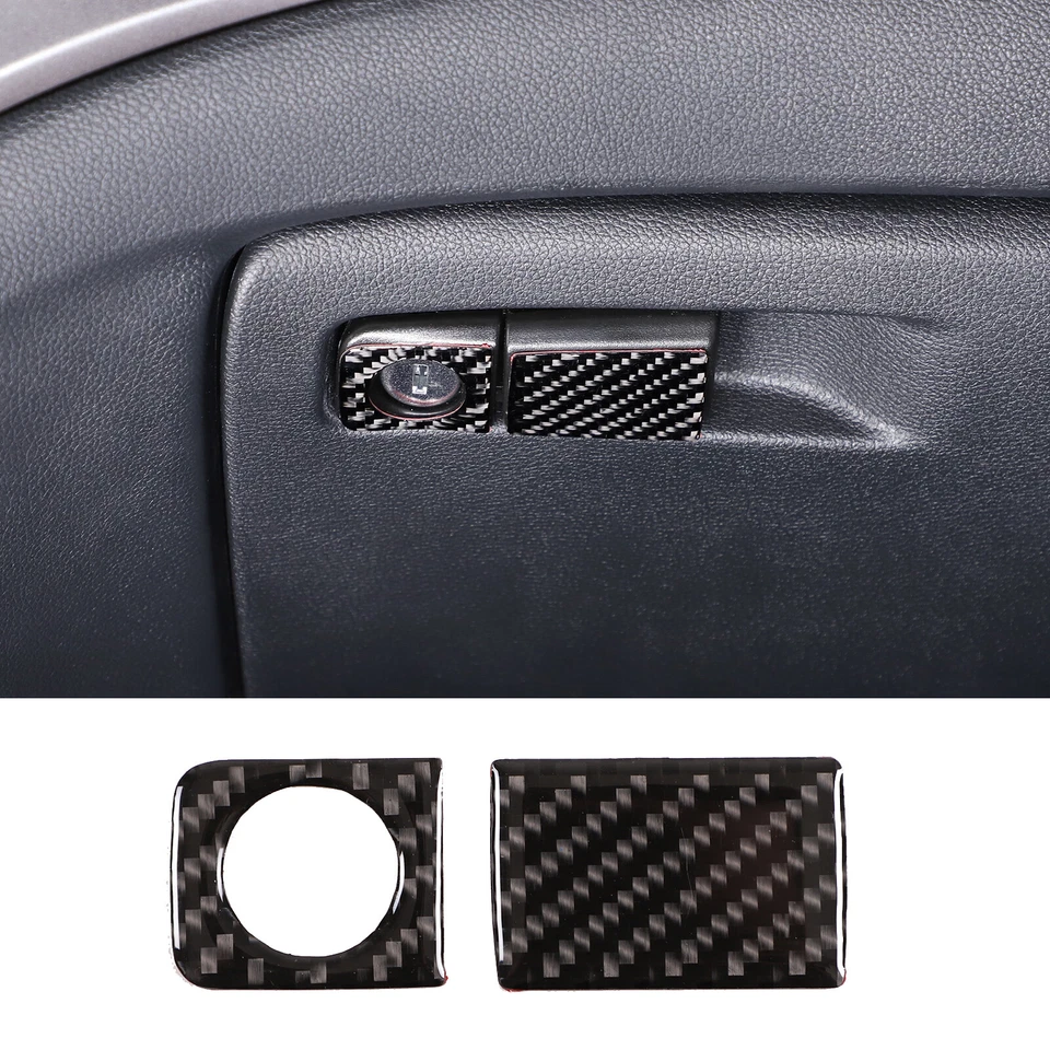 For Honda Pilot 2015-19 Real Carbon Fiber Co-Pilot Storage Box Handle Cover Trim - Image 2 of 4