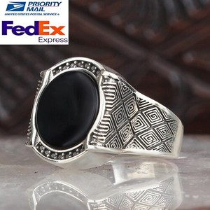 Oval Onyx Stone 925 Sterling Silver Handmade Mens Mans Ring Usa All Size Ebay