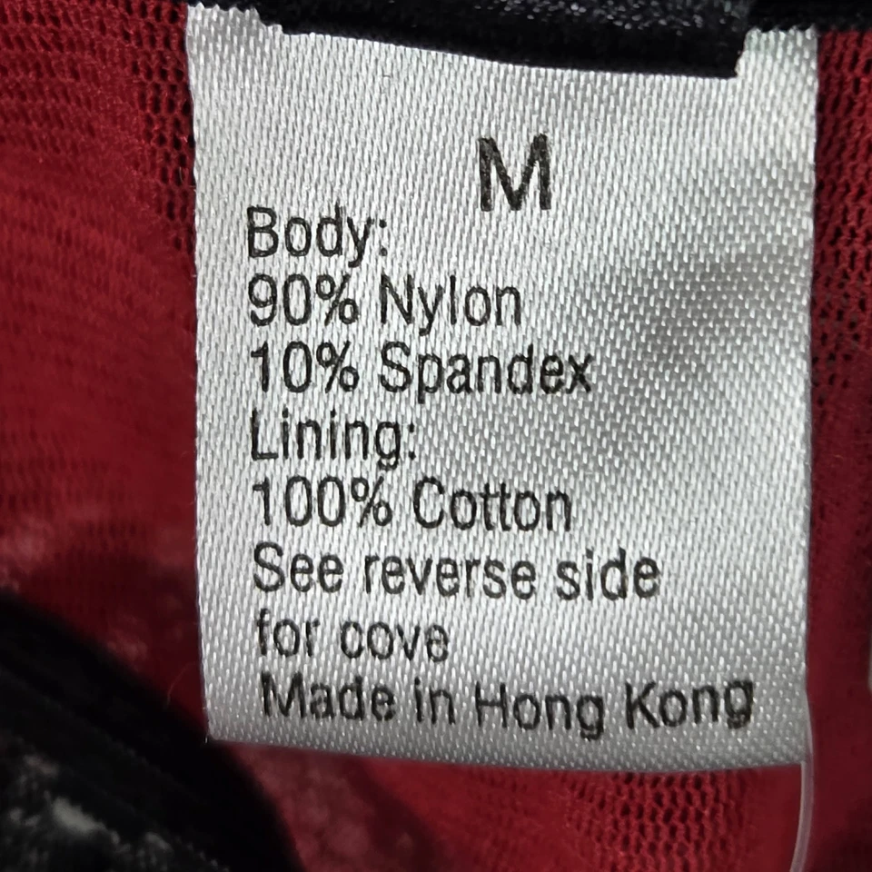 Frederick's Of Hollywood Women Panties Medium Black Thong Red Floral Lace NWT - Image 4 of 4