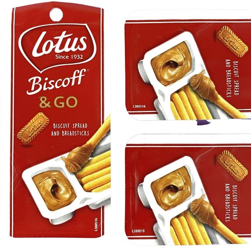6 x Lotus Biscoff & GO - Dip, Breadsticks, Crunchy Spread, Caramelised Biscuit