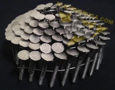 1 1/4 x .120 Ringshank 304 Stainless Steel Coil Roofing Nails 1800ct