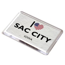 FRIDGE MAGNET - I Love Sac City, Iowa - USA