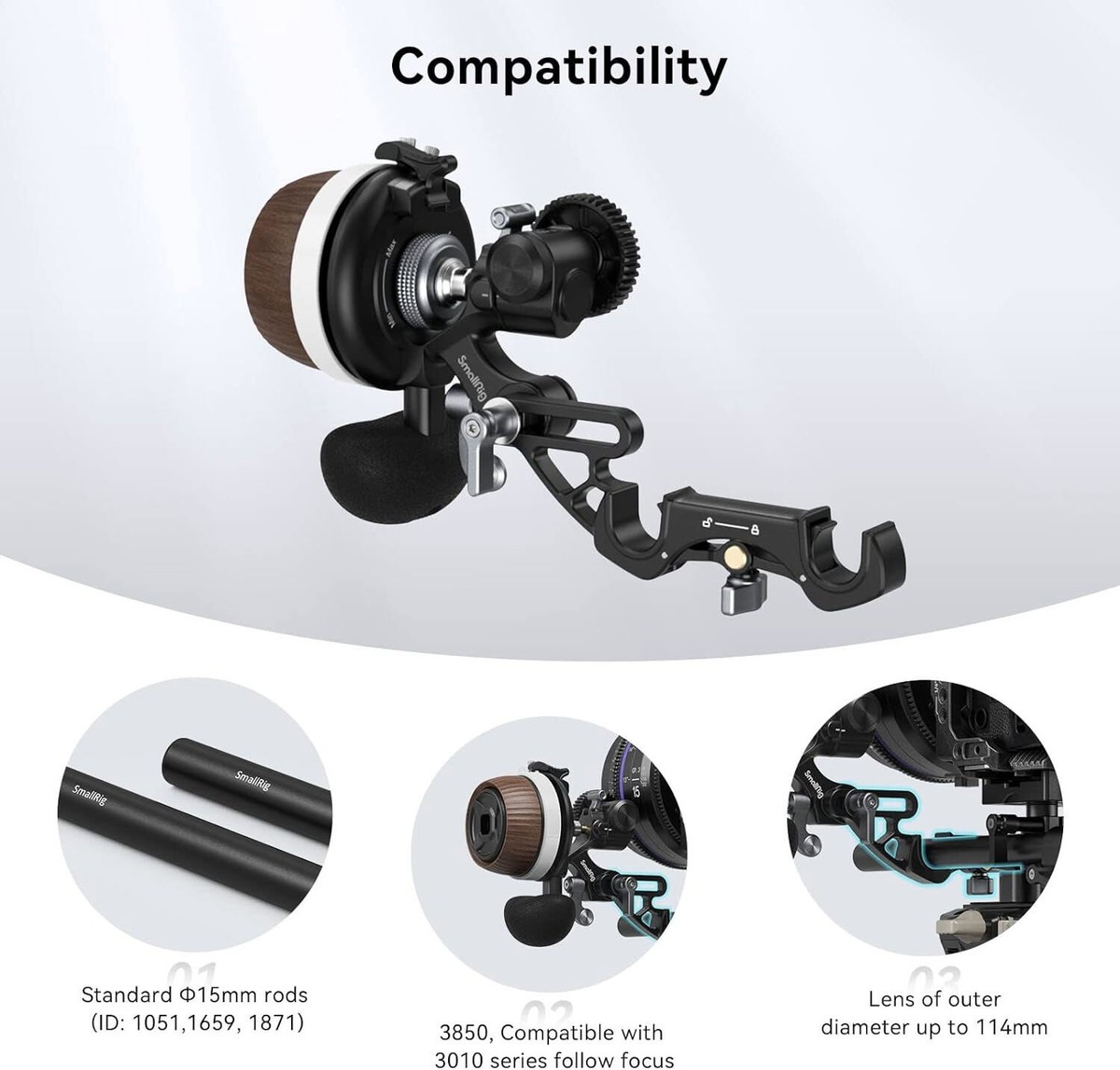 SmallRig Mini F40 Follow Focus Kit with A/B Stops & Dual SmallRig Mini F40 Follow Focus Kit with A/B Stops & Dual