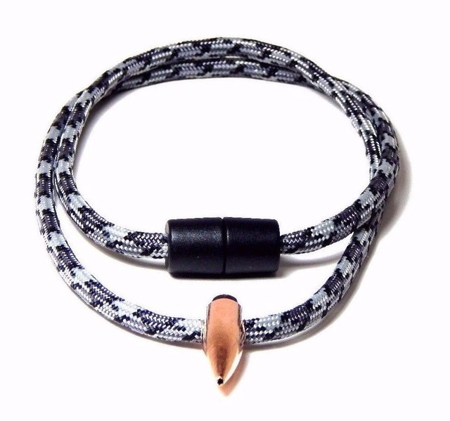 SNIPER HOG TOOTH NECKLACE PARACORD BREAK AWAY CLASP HANDMADE, USA 24