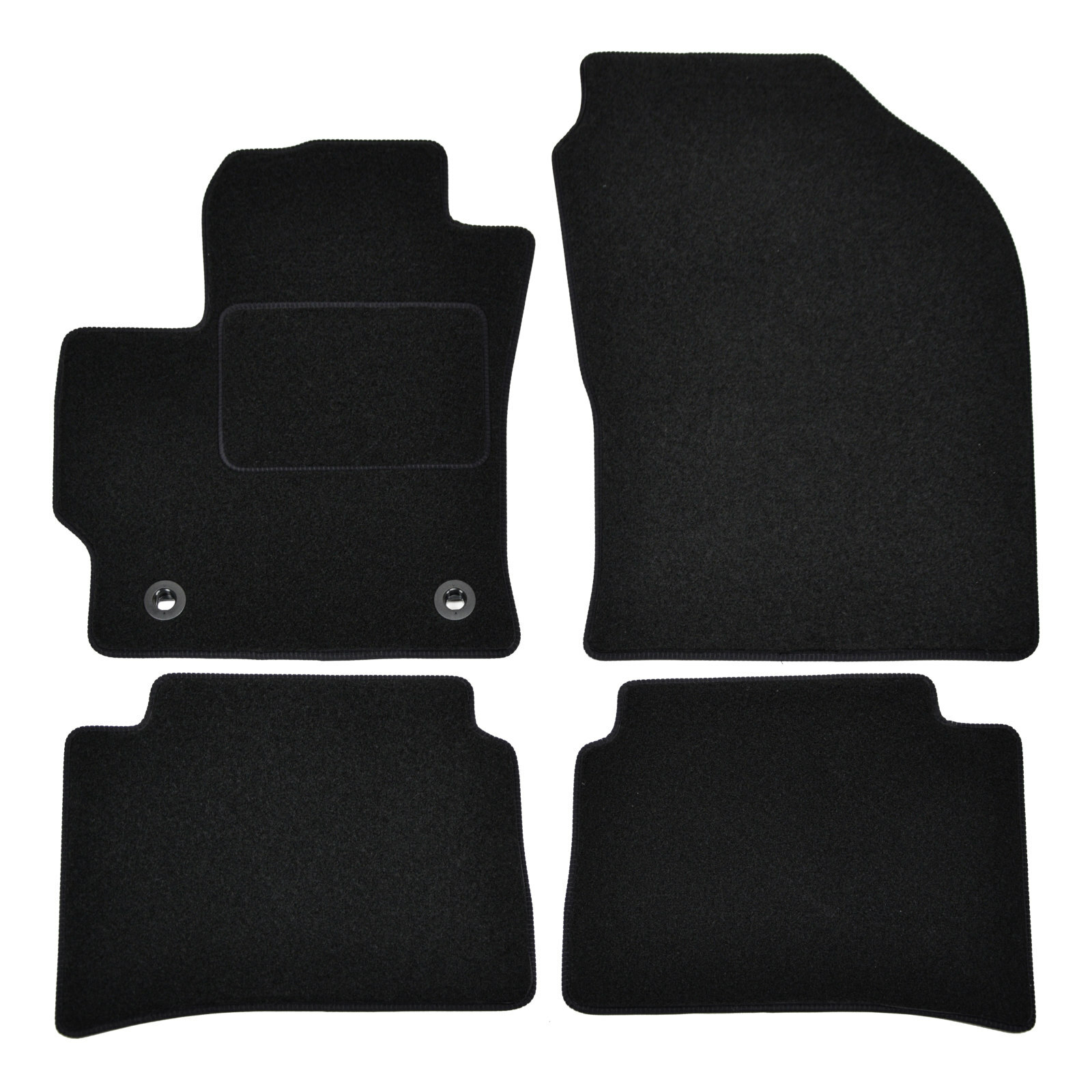 Tapis de sol Toyota Corolla depuis 2019 noir velours sur mesure anti poussière