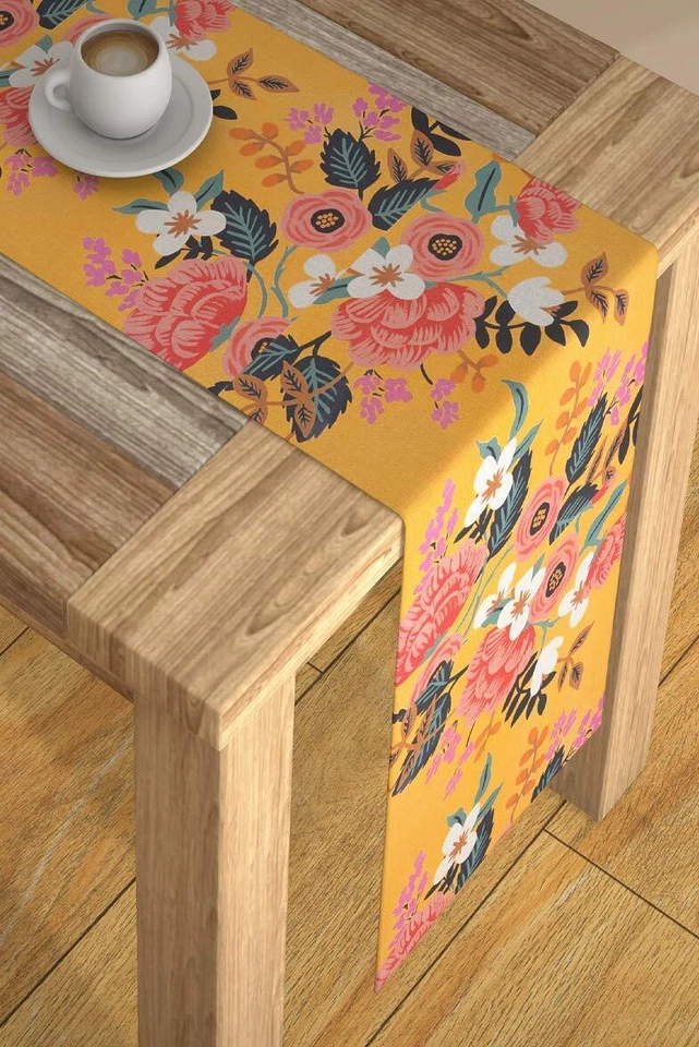 4 Seater Table Runner Cloth Abstract Multicolor HD Digital Premium 13 x 60 Inch - Image 2 of 3