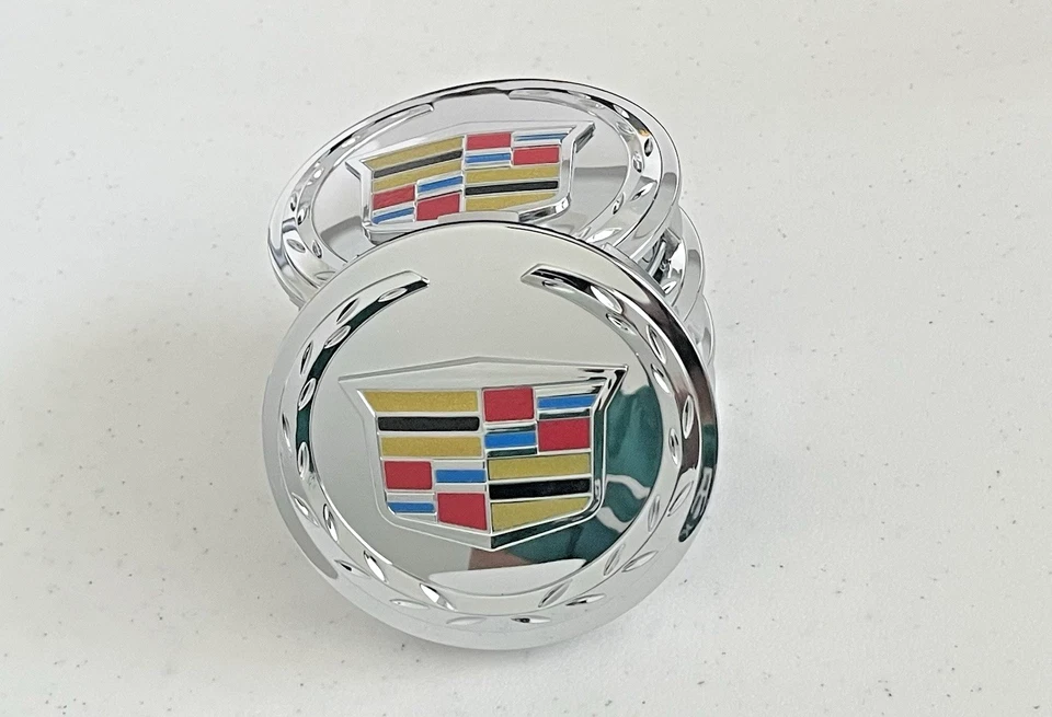 4 tapas centrales de llantas de 18" 20" con logotipo color para Cadillac Escalade 2007-13 de 83 mm Foto 4 de 4