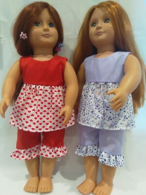 18'' Puppen lange Sommer Shorts & Top ~ passt 18'' Puppe Our Generation AG Sindy D/Fr