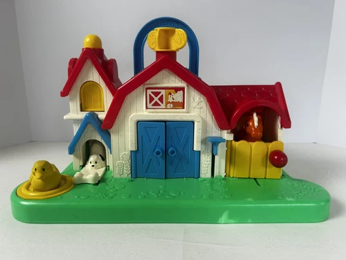 Fisher Price Little People Farm Barn Play Set  Vintage 1987 Interactive Working