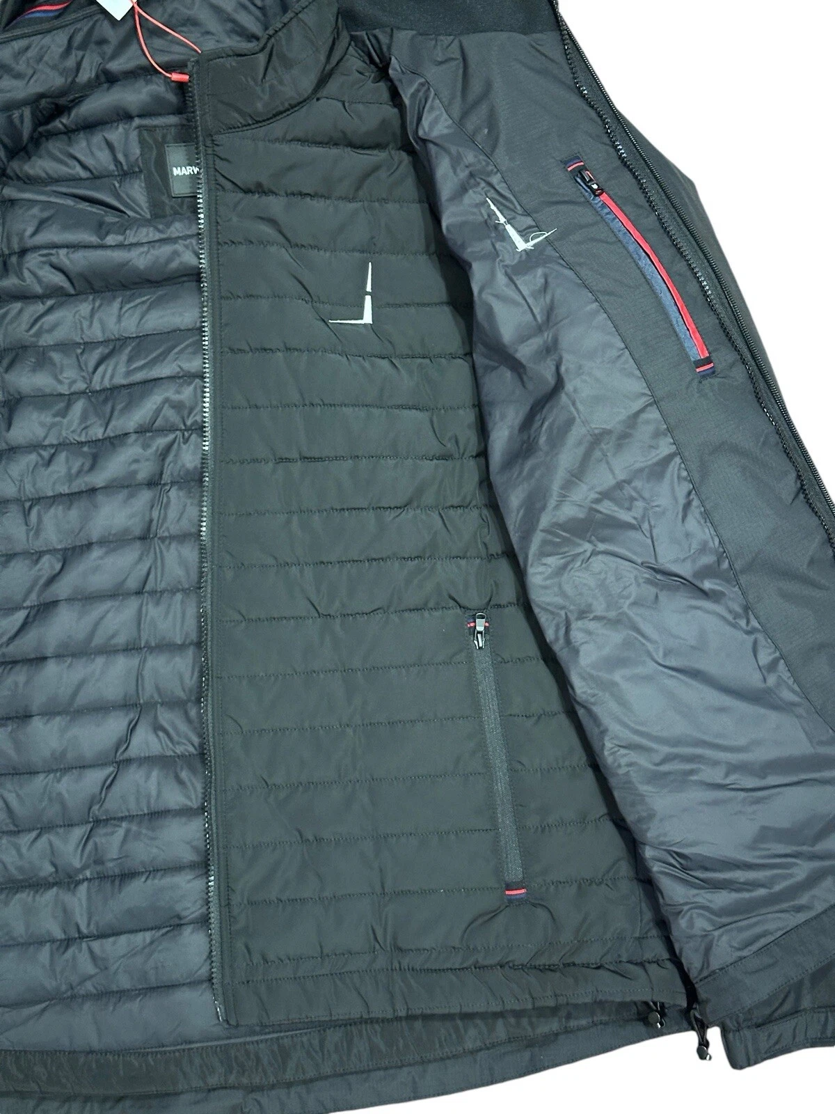New Marwin Sports 2-in-1 Black Jacket With Inner Removable Puffer Jacket - Large - product detail image 6