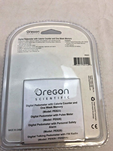 Oregon Scientific PE823 Digital Pedometer With Calorie Counter for sale ...