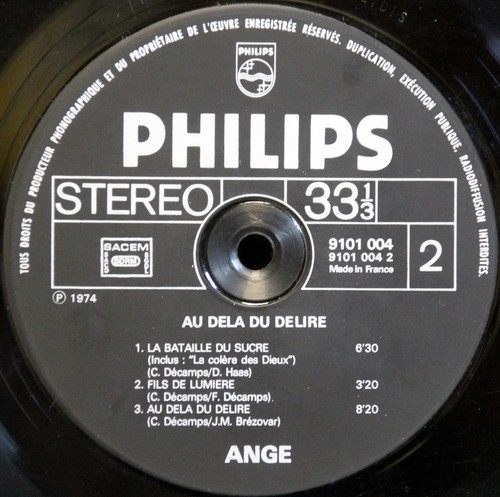 12" Vinyl - ANGE - Au Dela Du Delire - Imagen 4 de 4