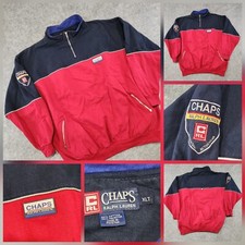 VTG 90s Chaps Ralph Lauren Polo Mens XLT XL T Tall 1/4 Zip Pullover Sweatshirt
