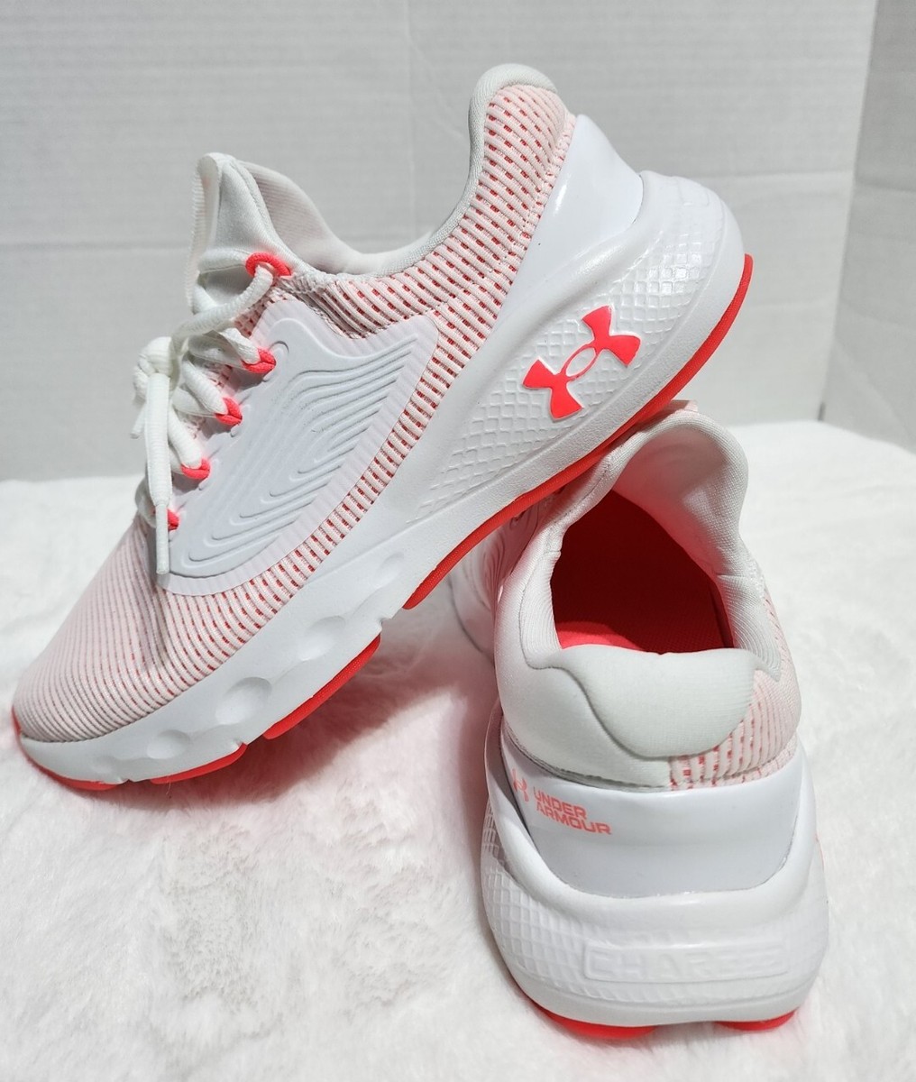 Woman's Athletic Shoes Orange/White Under Armour Charged Vantage