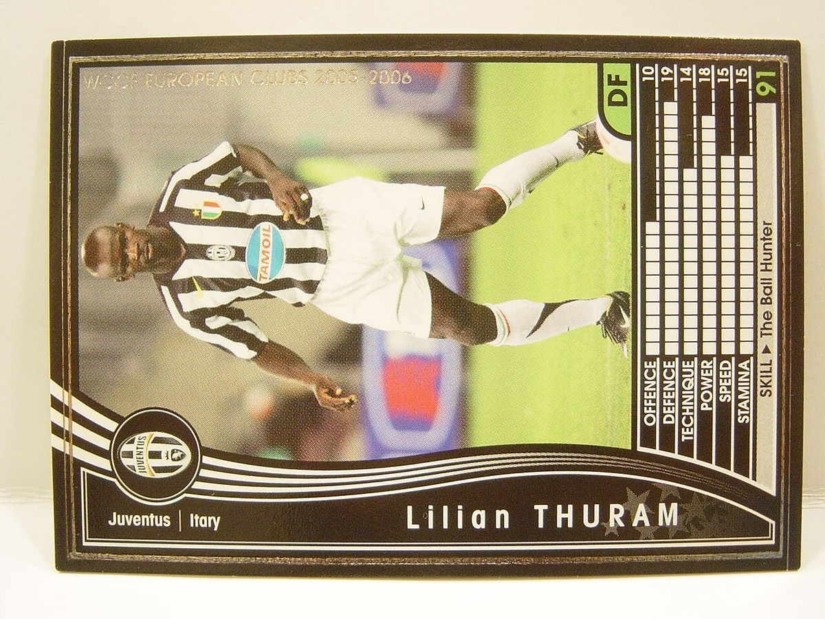 実着用 サイン入りユベントス トゥラム THURAM 21番 Panini WCCF 2005-06 Lilian Thuram 1972 France No.21 Juventus Italy