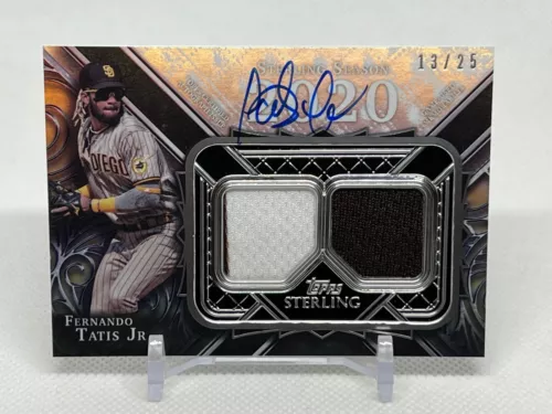 2022 Topps Sterling Seasons Fernando Tatis Jr /25 Dual Patch Auto Padres Mint