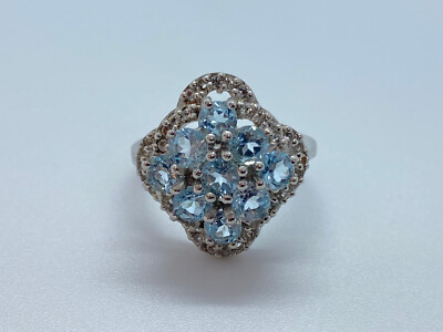 DAMENRING RING STERLING SILBER 925 SPINELLE GRÖSSE 54