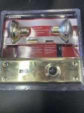 Toolbasix 6870372-3L Mortise Lock Kit, Polished Brass